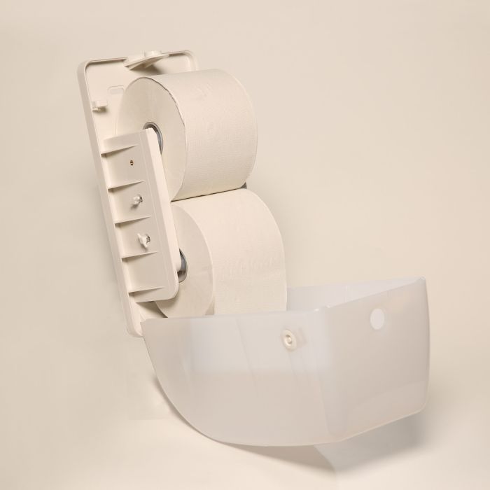 Pearl White Toiletrolhouder 431001 voor 2 doprollen (431001)