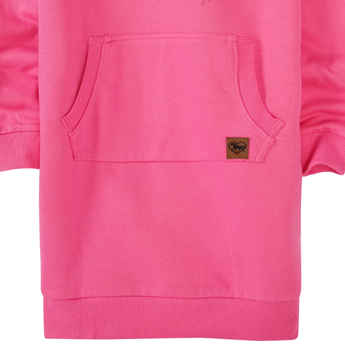 Yigga Mädchen Sweatkleid mit Pferde-Print pink