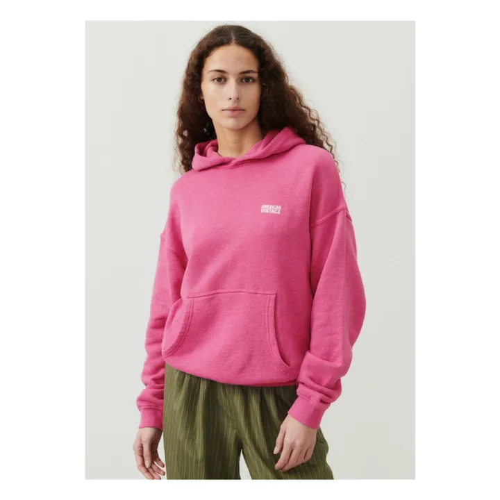 American Vintage Sweat Capuche Doven | Rose fuschia