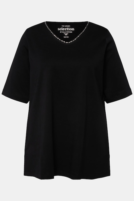 T-Shirt, A-Linie, V-Ausschnitt, Halbarm, Pima Cotton