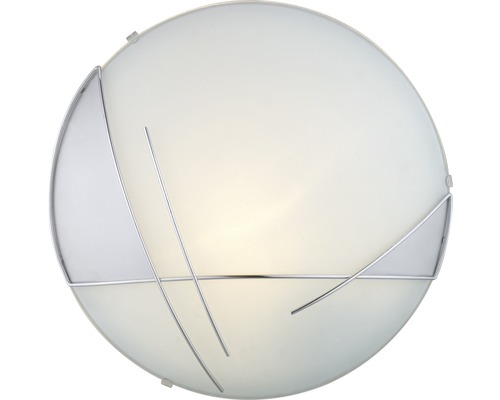 Plafondlamp, 1-lichts, Ø 31,5 cm, Raya wit/zilver