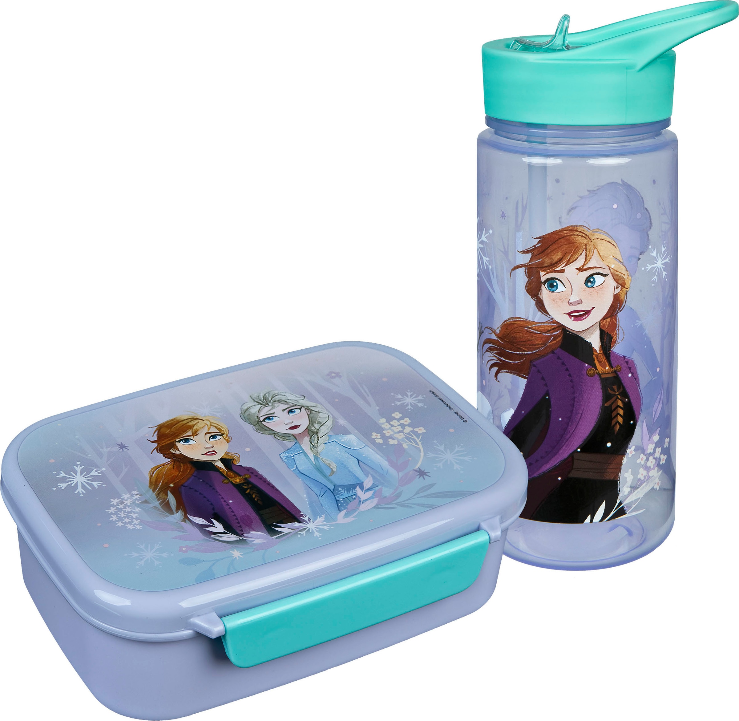 Scooli Lunchbox »Brotzeitdose & Trinkflasche, Frozen« Set, 2 tlg. mit Trinkflasche