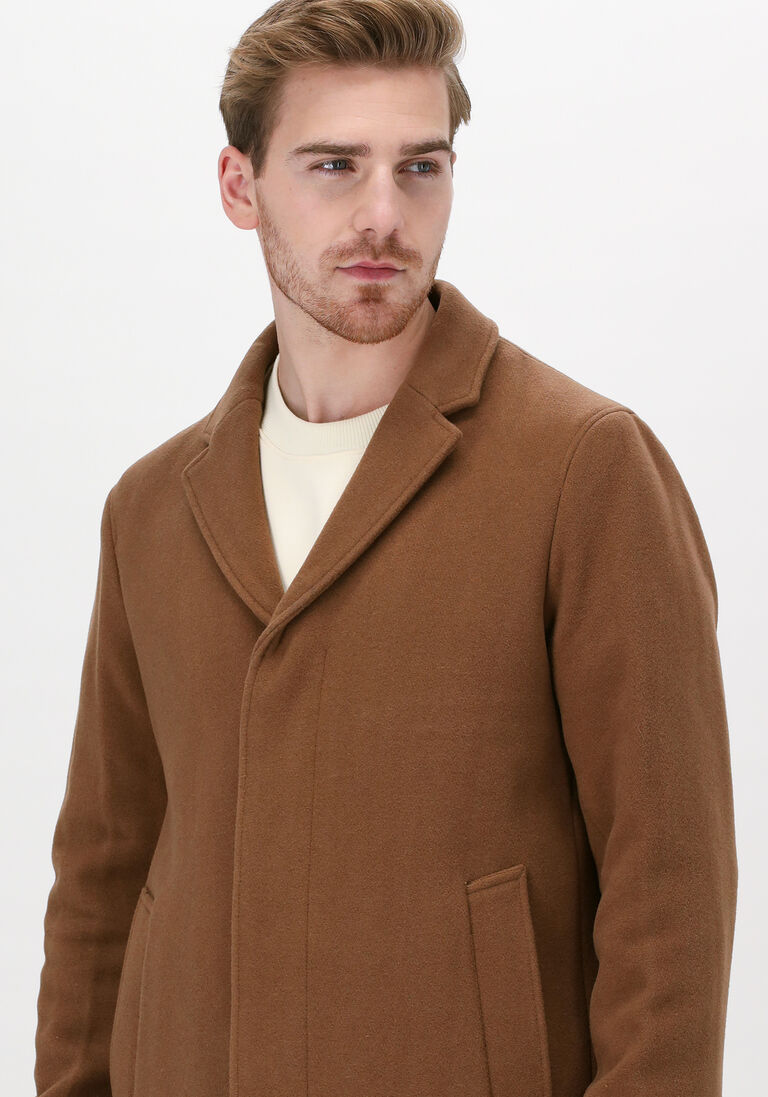 SELECTED HOMME camel selected homme mantel hagen w coat b dark