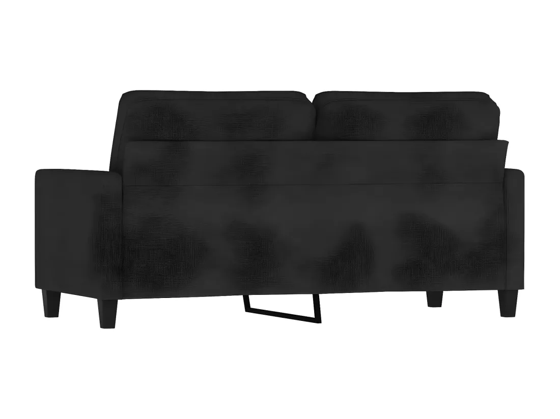 Canapé à 2 places Noir 140 cm Tissu