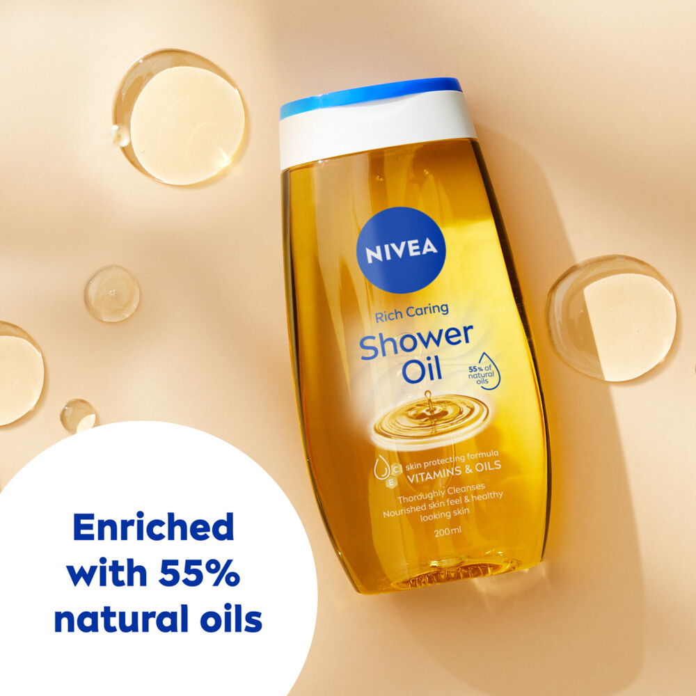 6x Nivea Doucheolie Rich Caring200 ml