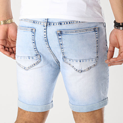 Short Jean LB054-B6 Bleu Clair
