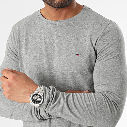 Tee Shirt Manches Longues Stretch Slim 0804 Gris Chiné