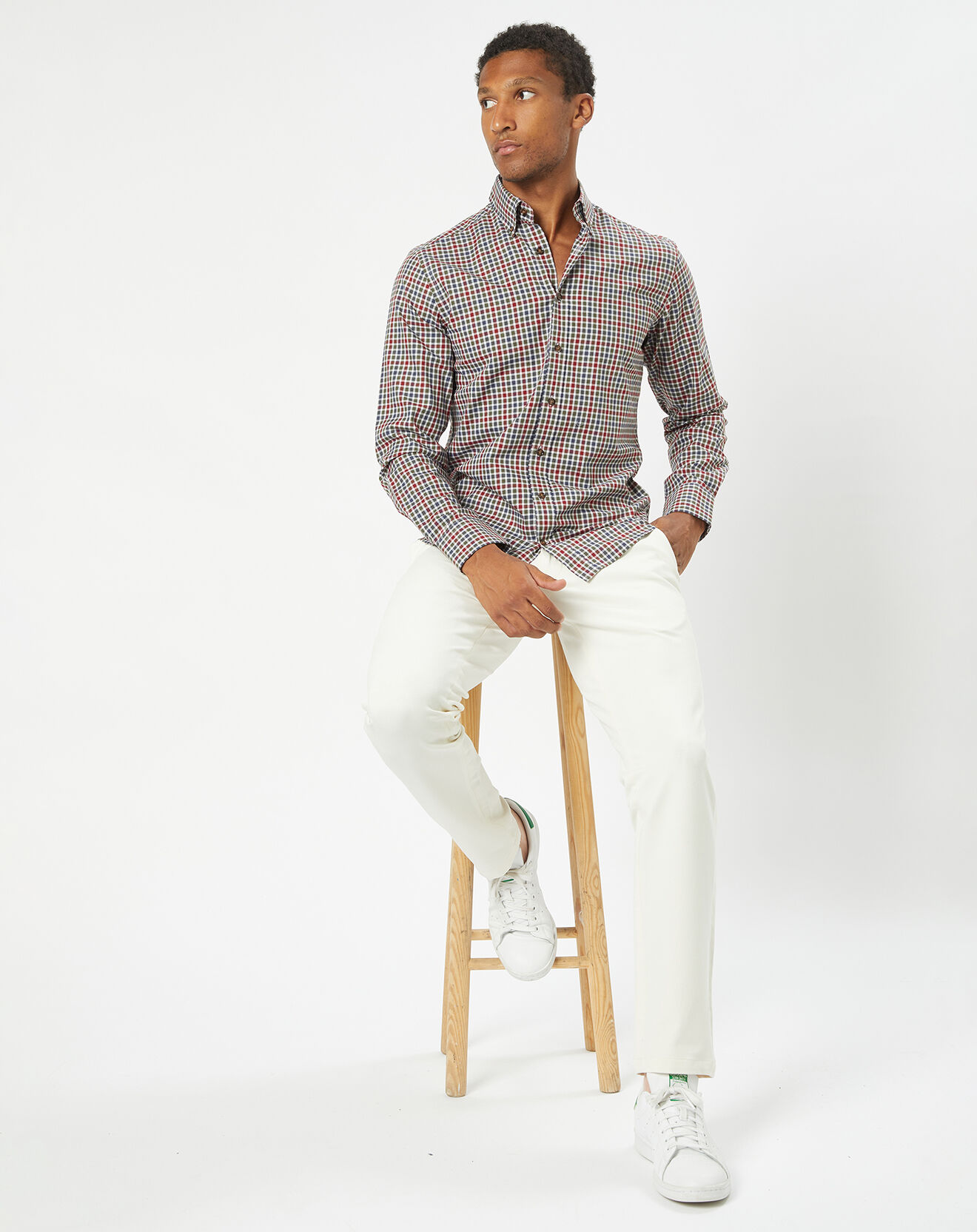 Hackett London Pantalon Chino Jersey Sport écru