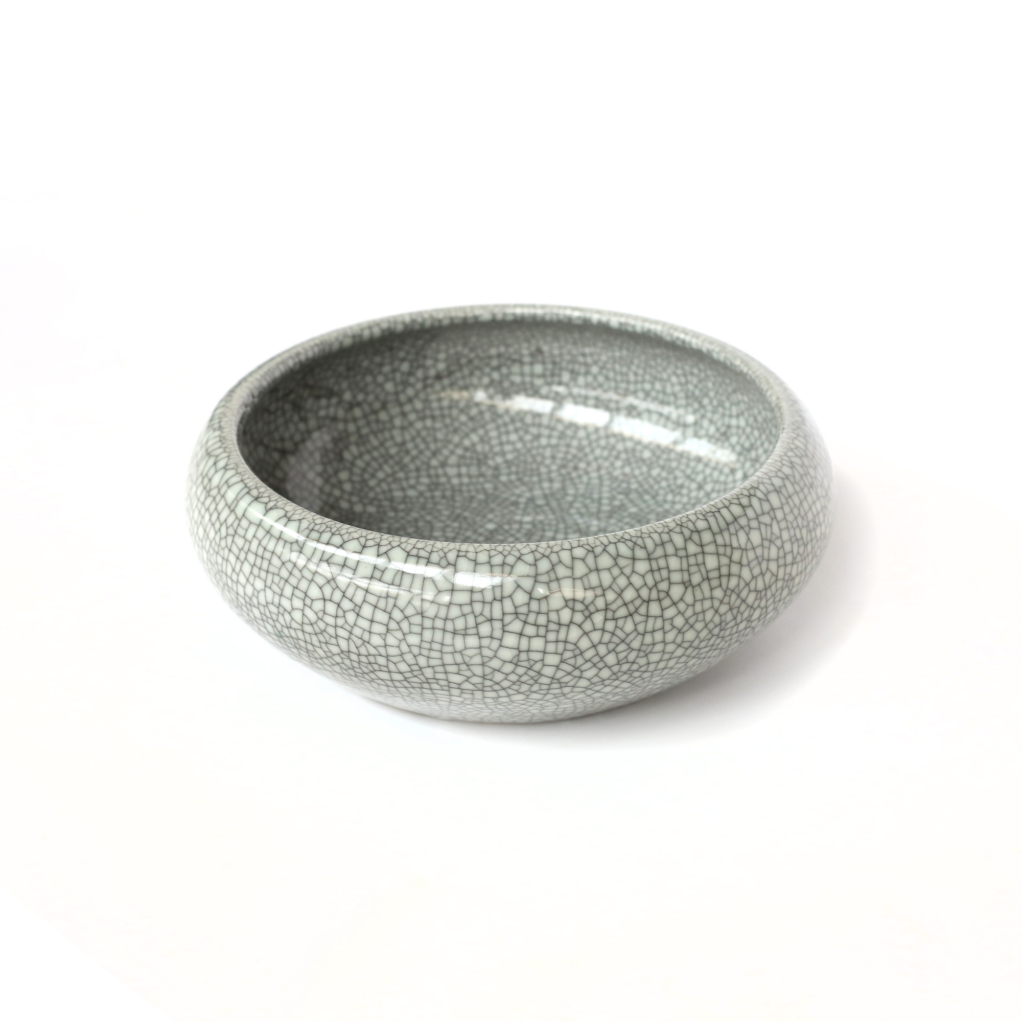Keramikschale 'Craquelé' L, grau, Ø 22 cm, H 8 cm von fischer's lagerhaus