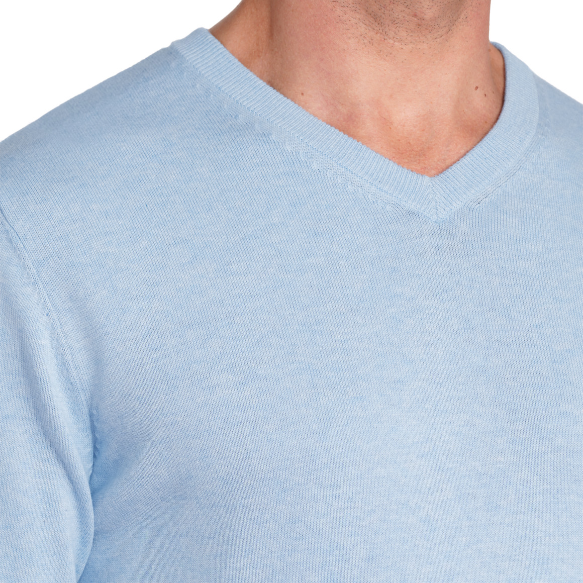 VanVaan Herren Pullover mit V-Ausschnitt hellblau