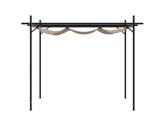 VIDAXL - Pergola avec toit rétractable taupe 295x292x230 cm