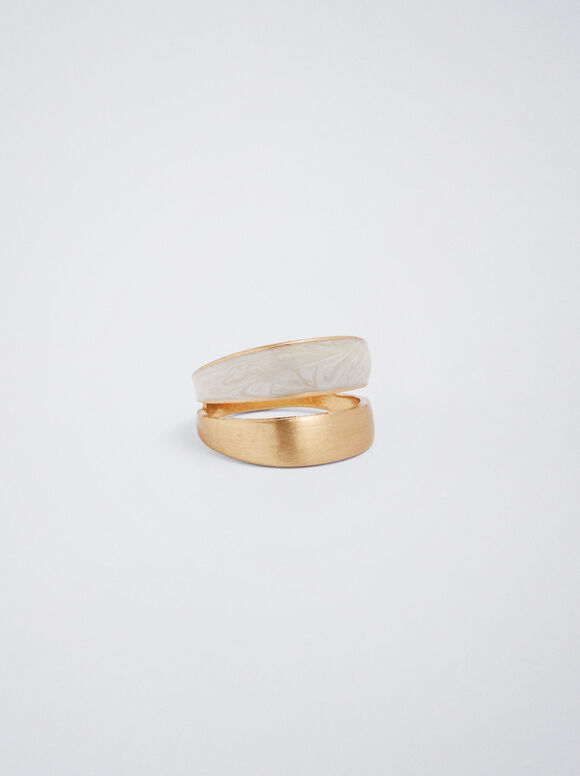 Anel de ouro esmaltado - Ouro