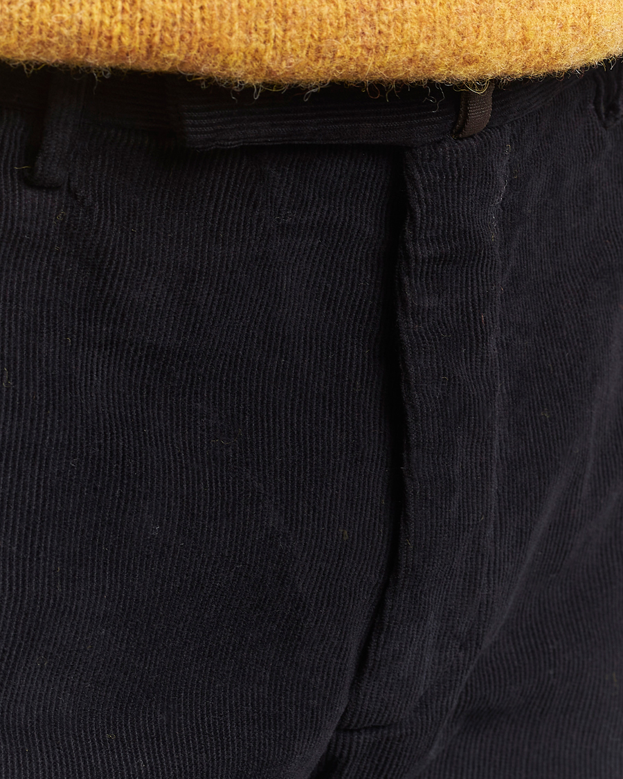 Incotex Slim Fit Baby Corduroy Trousers Navy