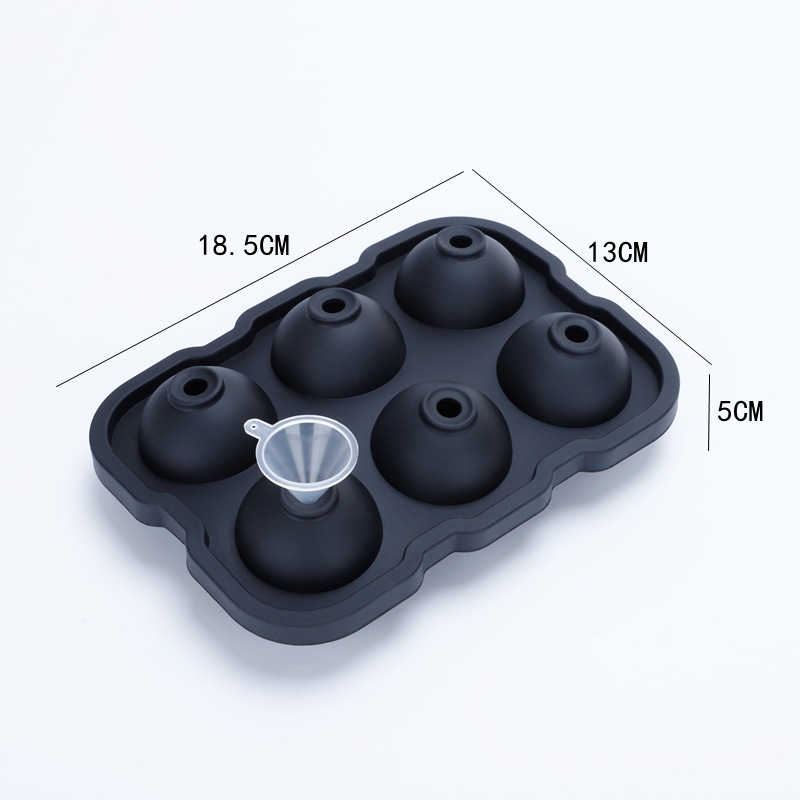 (6-fach) 3D Silikon Eiswürfel Form DIY Ice Cube Tray mit Deckel für Cocktails / Whisky / Softgetränke - Rose
