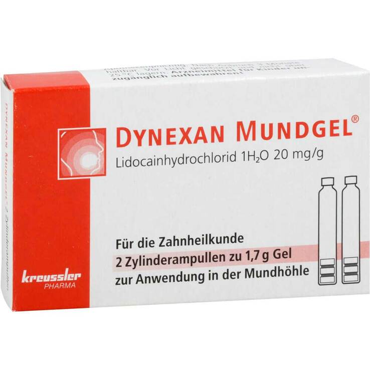 Dynexan Mundgel Zylinderampullen, 2X1.7 g