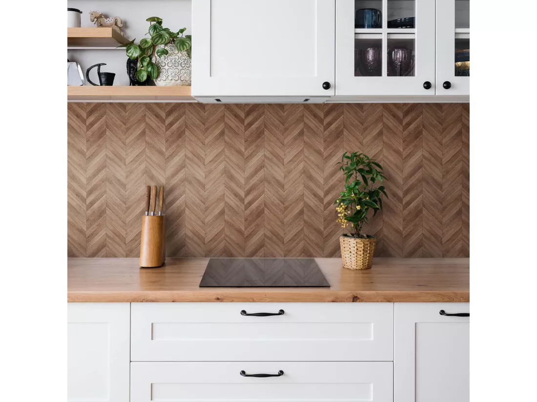 Carrelage autocollant - vinyle - Planches de bois 9x30x30