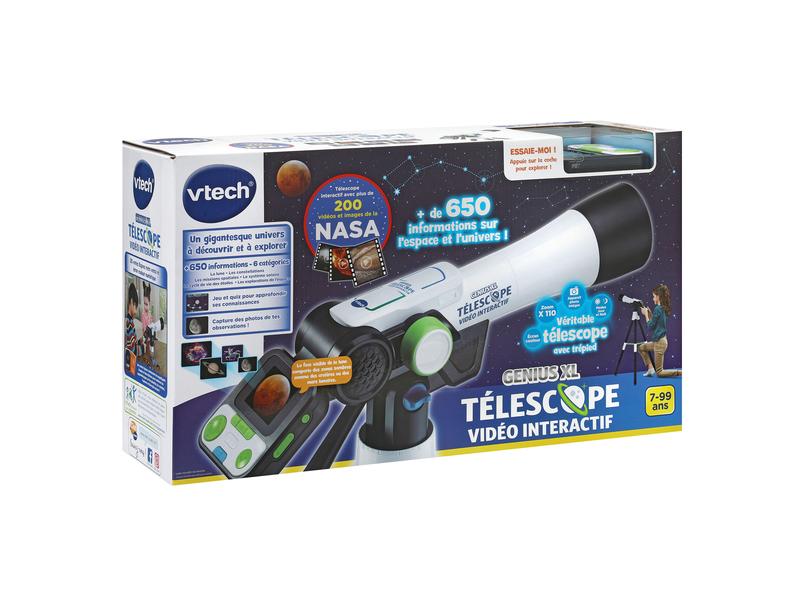 Vtech Genius XL Téléscope Vidéo interactif -FR- Digitales Teleskop auf Stativ inklusive NASA-Inhalten und Sammelkarten