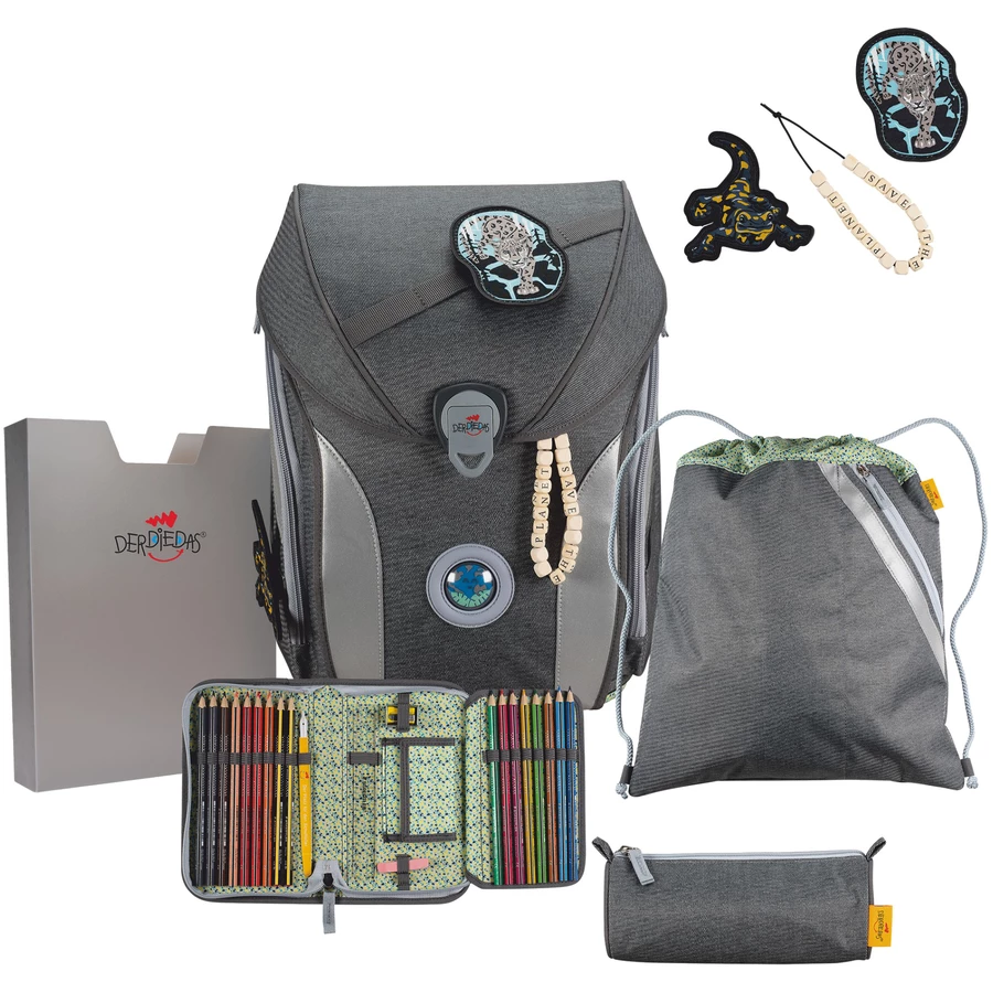 DerDieDas ErgoFlex Max Exklusiv ECO - Schulranzen Set 5tlg. 950g My World