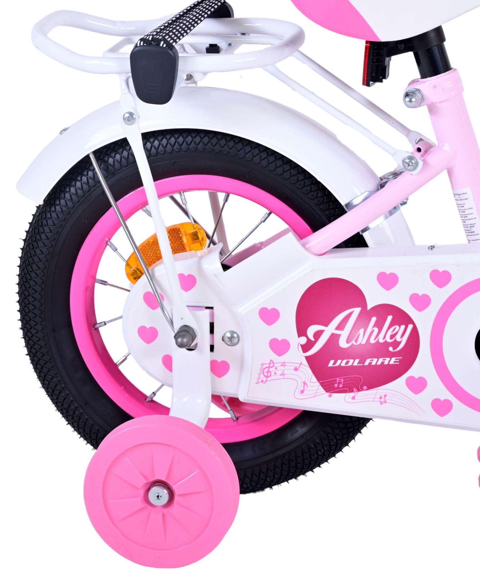 Kinderfahrrad Ashley Fahrrad für Mädchen 12 Zoll Kinderrad in Rosa