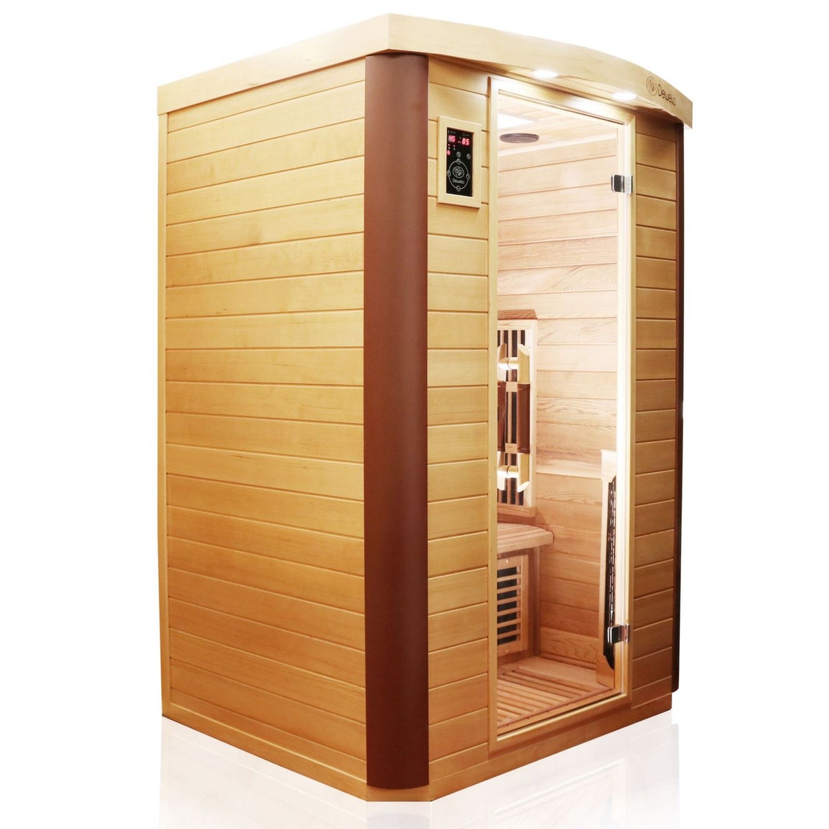 Dewello® Infraroodcabine Infraroodsauna TORONTO 127cm x 106cm incl. 4 full spectrum emitters, 4 koolstof emitters, 4 personen
