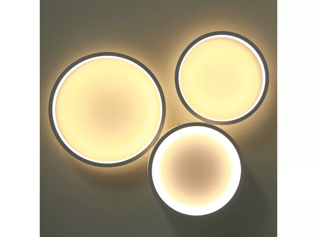 NETTLIFE Plafonnier LED Blanc Chaud Chambre 22 W Lampe Moderne Décoration pour Salon Chambre d'enfant Couloir Salle à Manger Cuisine