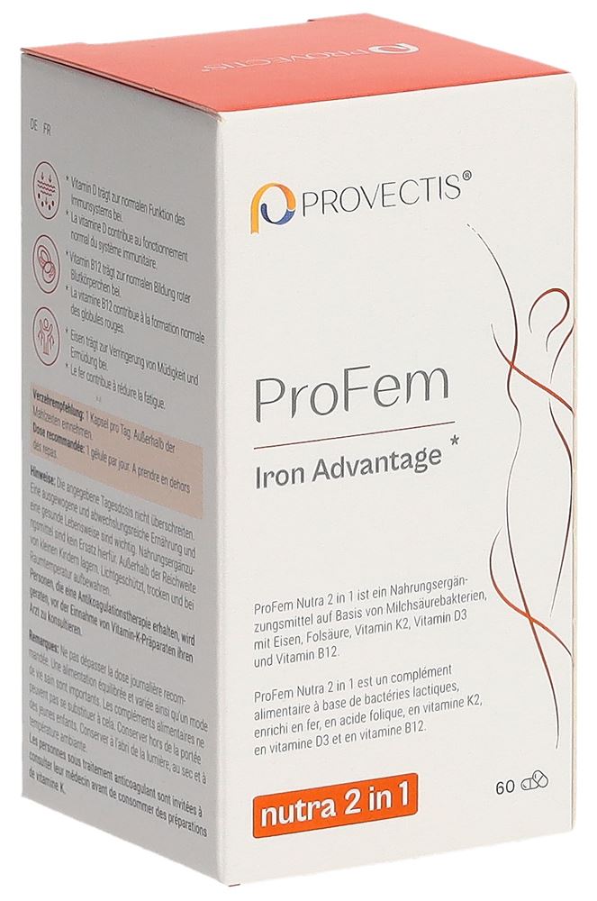 PROVECTIS ProFem Nutra 2 in 1<br>60 Stück, Flasche, Kapsel