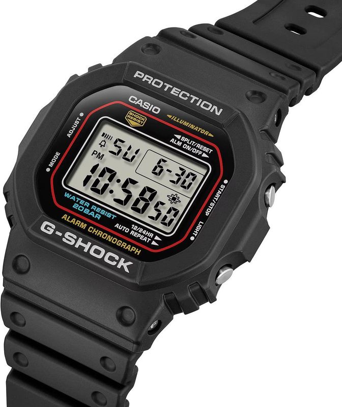 Casio - G-Shock DW-5600RL-1ER - Digitaal Horloge - Zwart - Chronograaf - 42.80 mm