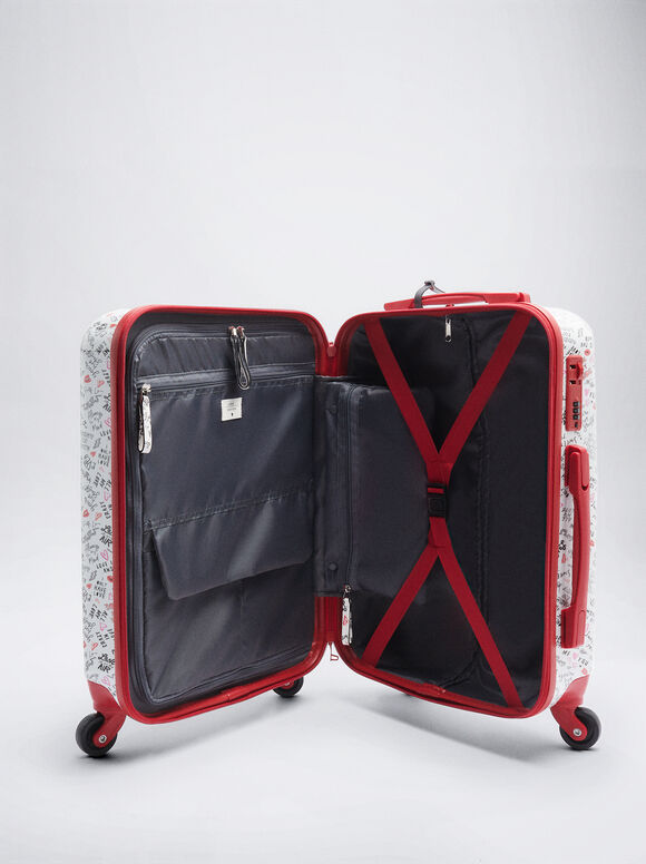 Mala de viagem estampada - Preta