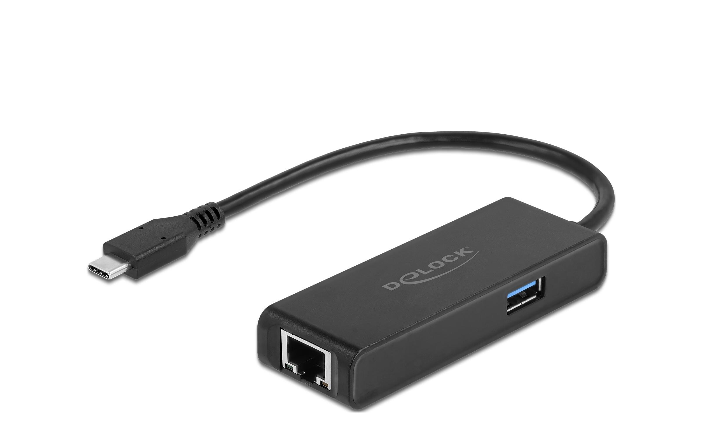 Netzwerk-Adapter 2.5 Gbps USB Typ-CDelock USB Type-C Adapter zu 2.5 Gigabit LAN mit USB Typ-A Buchse