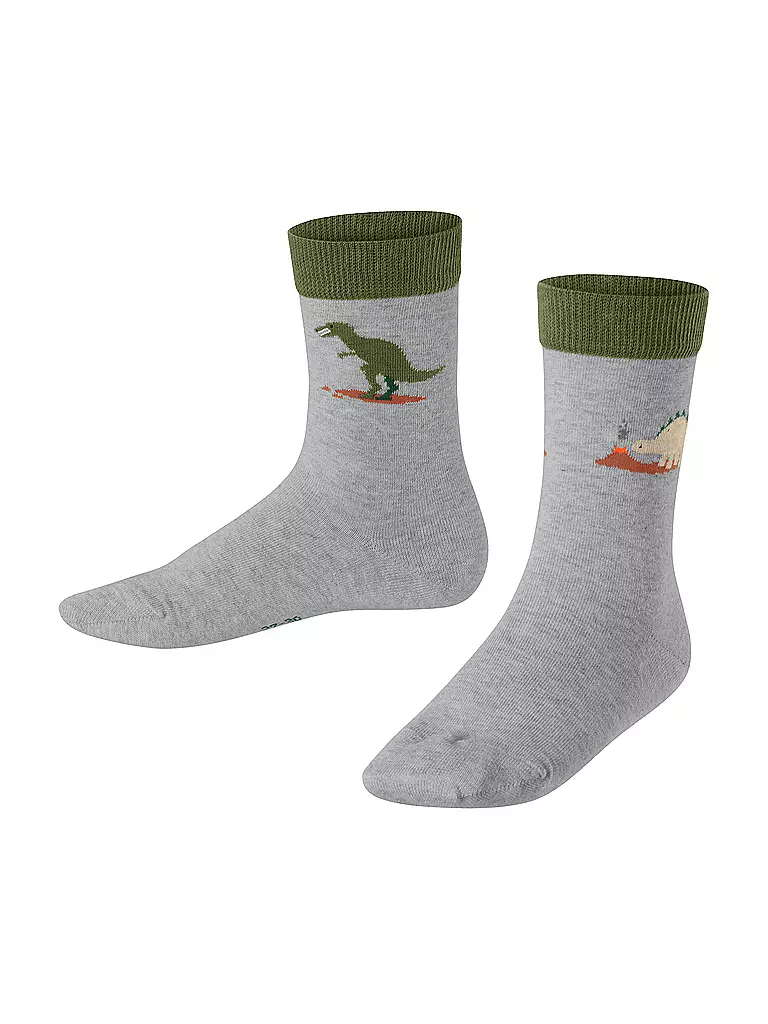 FALKE Jungen Socken DINOSAURS LT heather  grau