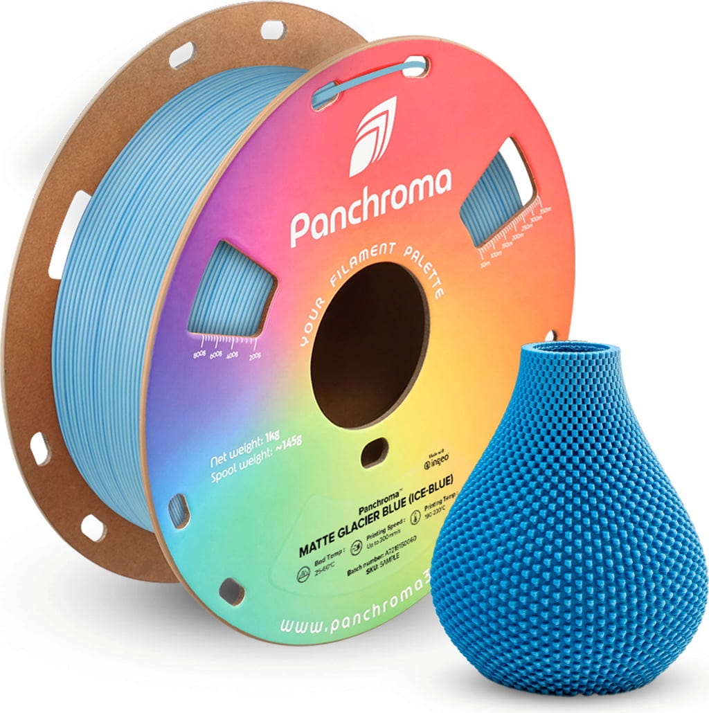 Polymaker  Panchroma™ PLA Dual Matte Glacier Blue (Ice-Blue), 1,75 mm / 1000 g    Zwei Farben, ein Meisterwerk in Glacier Blue