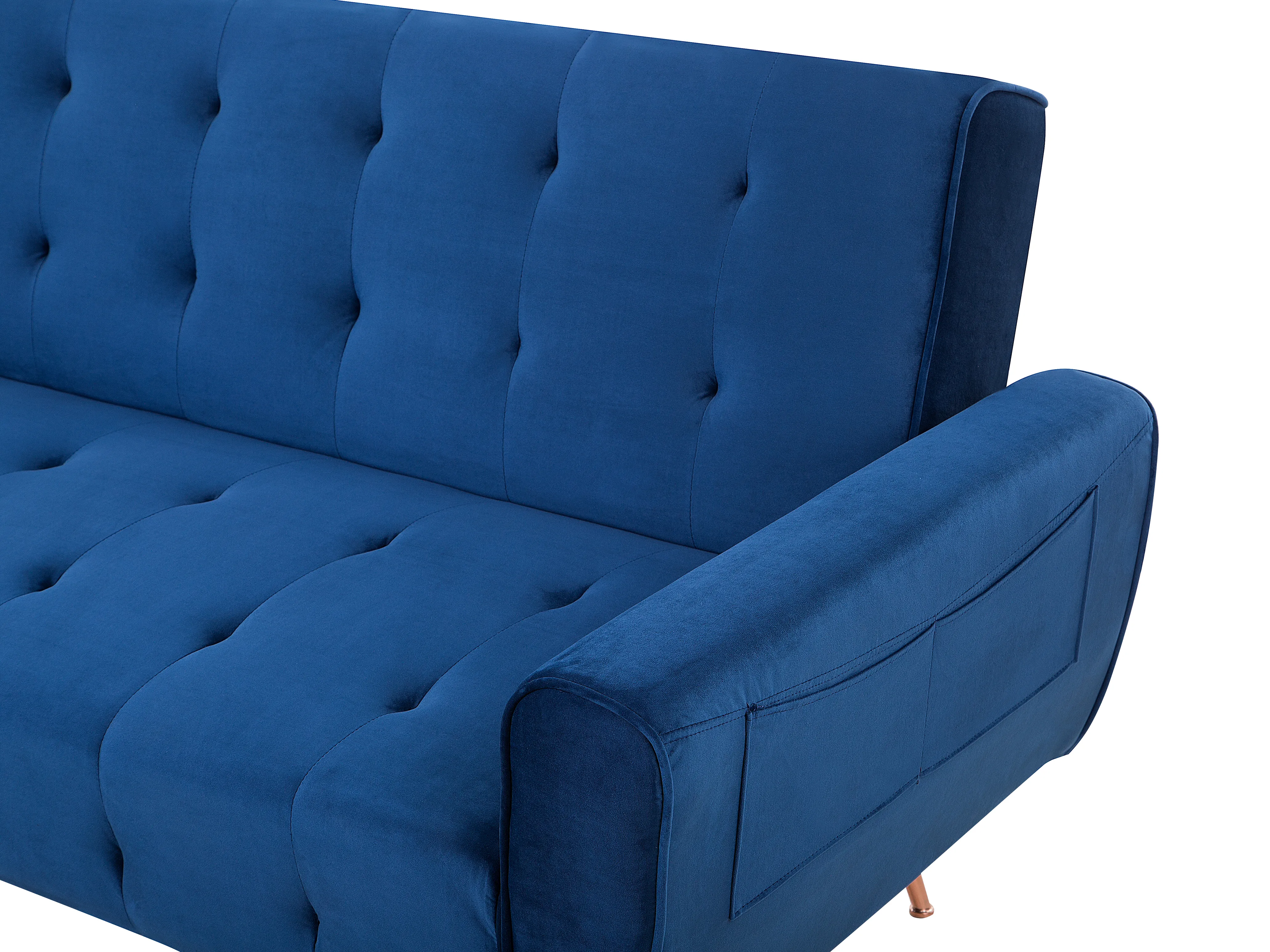 Slaapbank 3-zits SELNES Fluweel Marineblauw