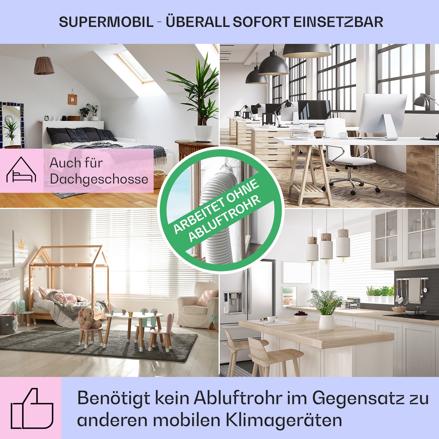 Maxfresh Ventilator Luftkühler 4-in-1 6L-Wassertank 55W Timer-Funktion Weiß