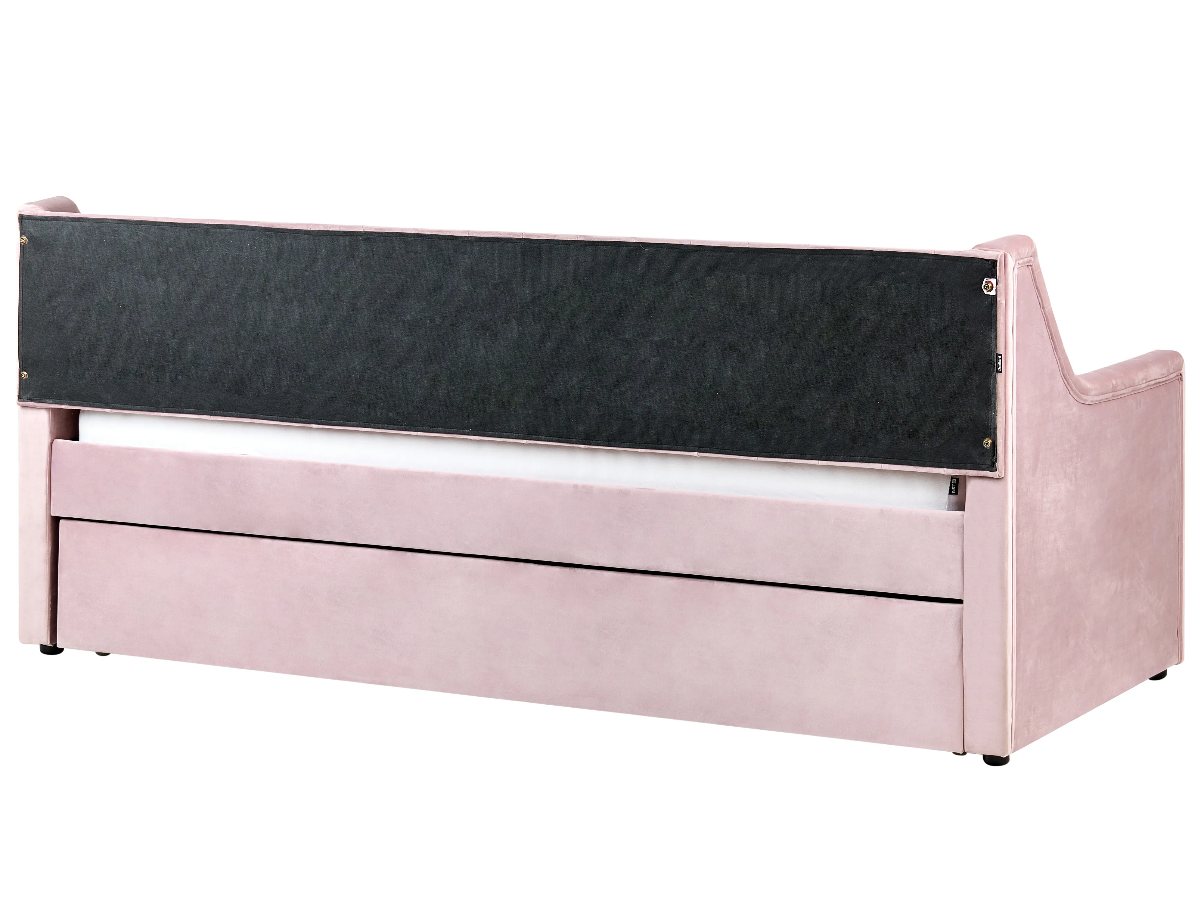 Onderschuifbed Fluweel MONTARGIS 90 x 200 cm Roze