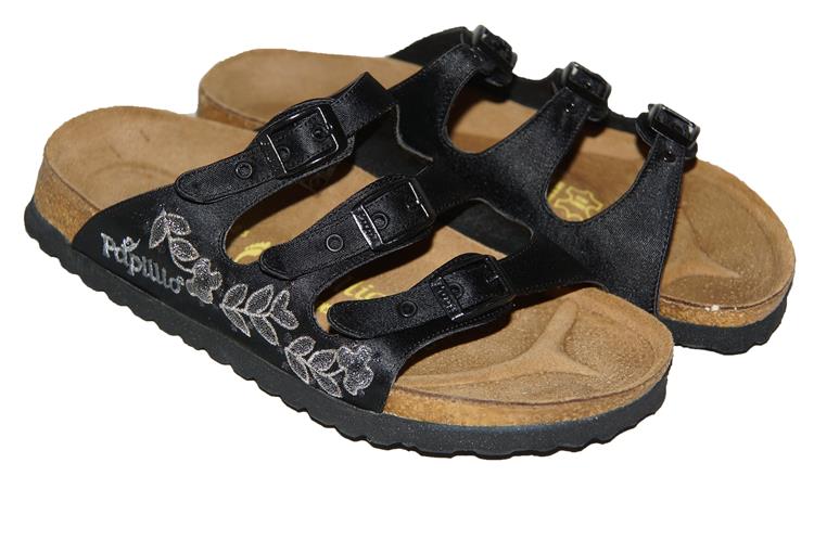 Birkenstock Florida Papillio Smal Flowers Stitch Black ( 217173 )