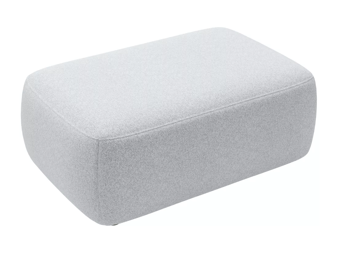 Pouf en tissu texturé gris clair DAVISO
