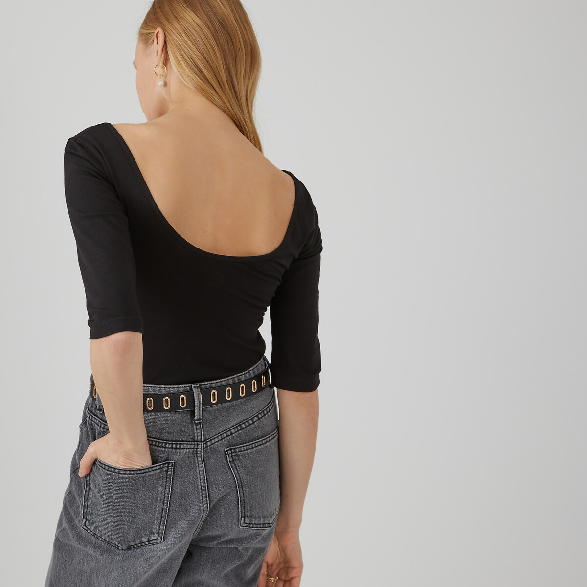 COLEÇÕES LA REDOUTE<br>T-shirt com gola larga