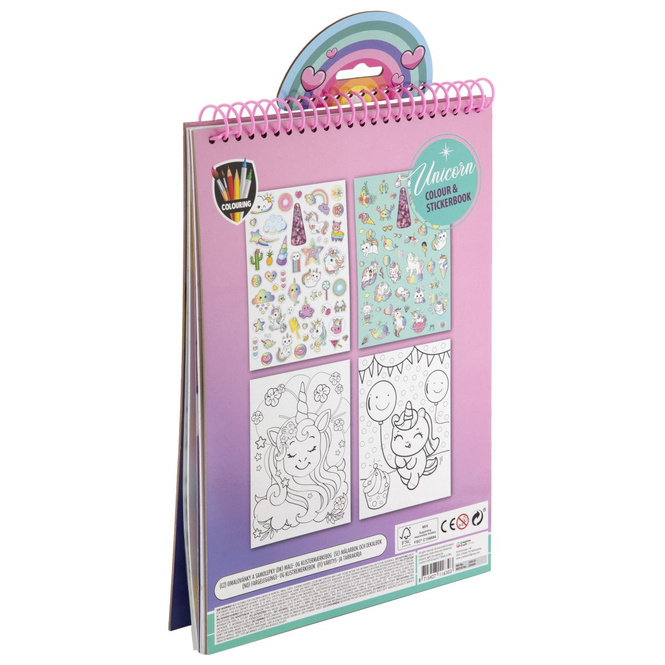 Mal- und Stickerbuch - Einhorn