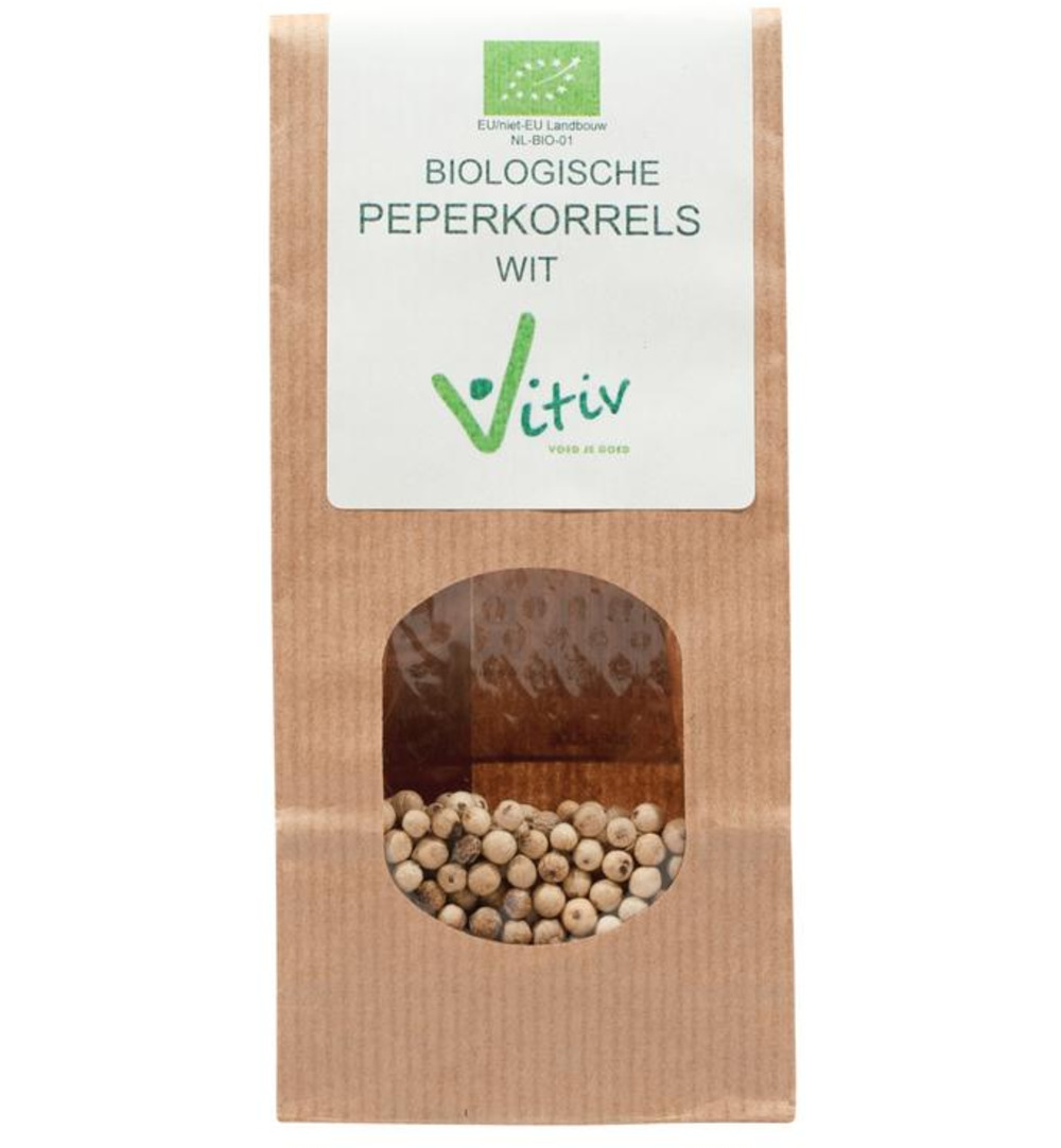 Vitiv Peperkorrels Wit Bio (1000 gr)