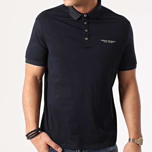 Polo Manches Courtes 8NZF80-Z8H4Z Bleu Marine