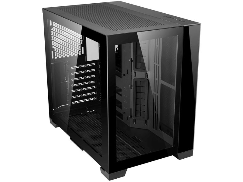 Lian Li PC-Gehäuse O11 Dynamic Mini Schwarz Komplett modularer Midi-Tower mit Sichtfenster