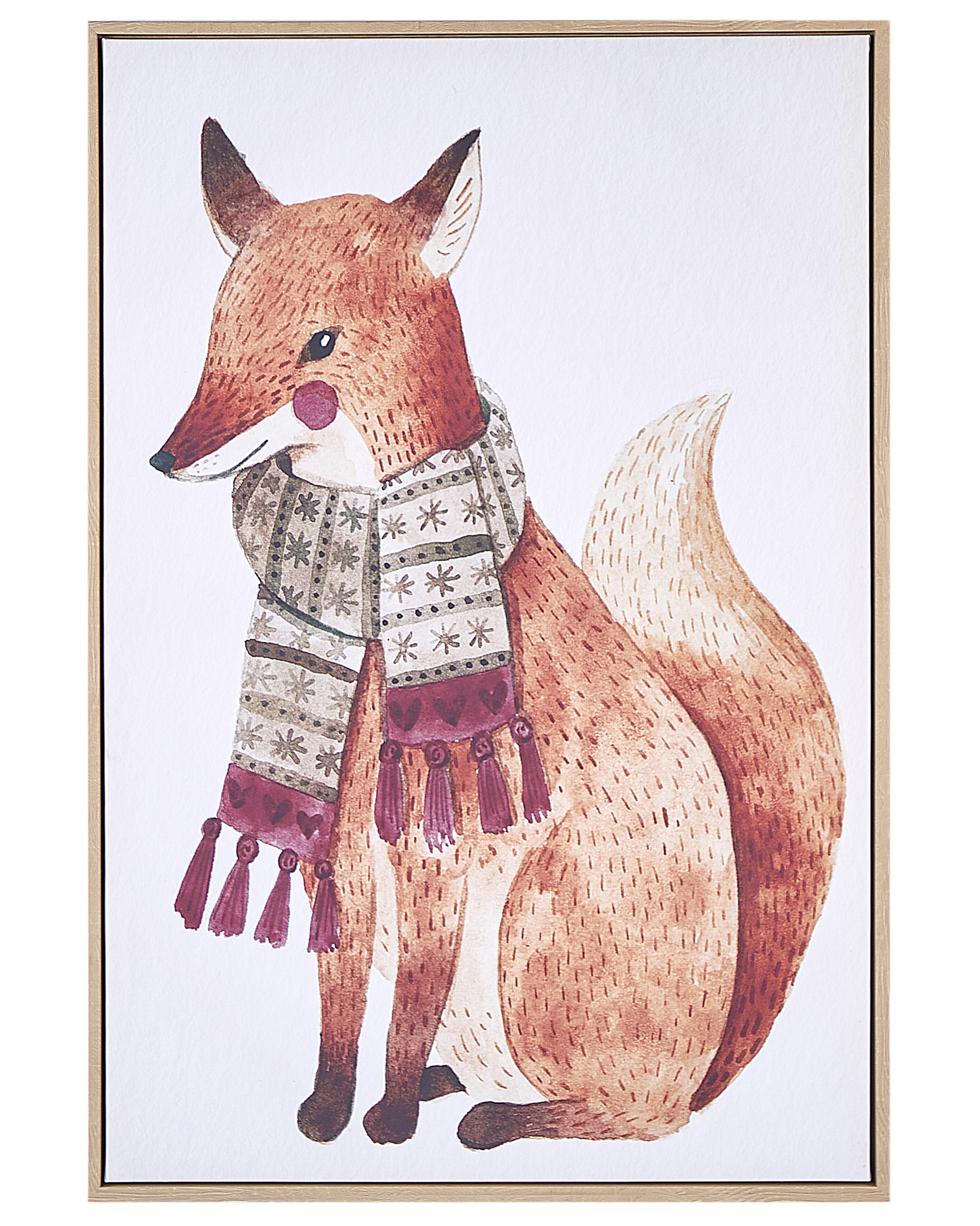 Canvas MUCCIA Dieren motief 63 x 99 cm Bruin