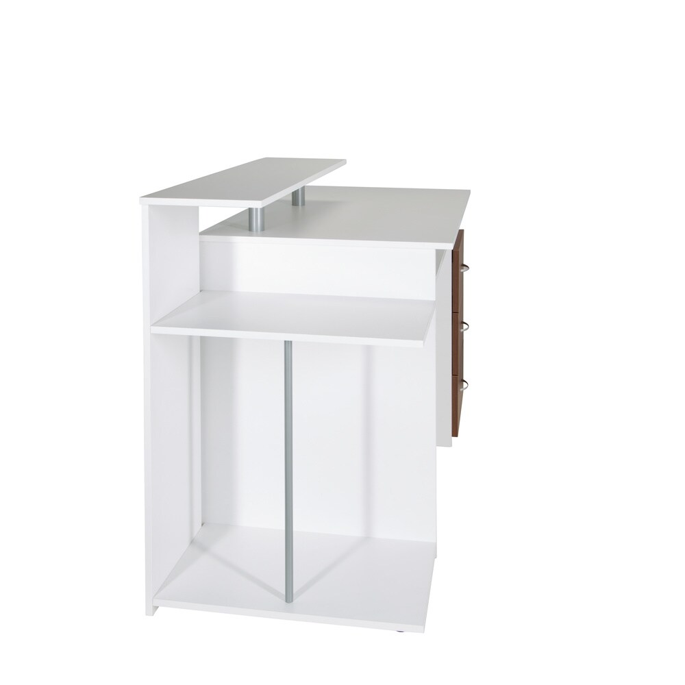 Schreibtisch WORKSPACE H IV Melaminharzbeschichtete Spanplatte, Gestell pulverbeschichteter Stahl hjh OFFICE