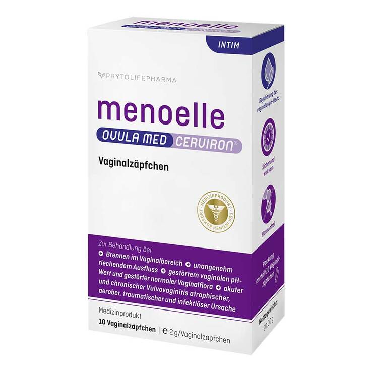Menoelle Ovula med Cerviron Vaginalovula, 10 St