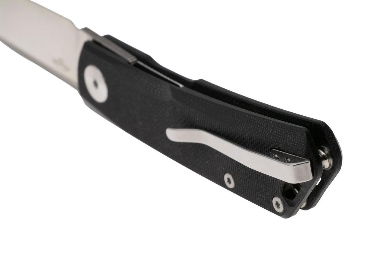 Real Steel Luna Phantom Flipper 7007BS Satin D2, Black G10, zakmes, Jakub Wieczorkiewicz design