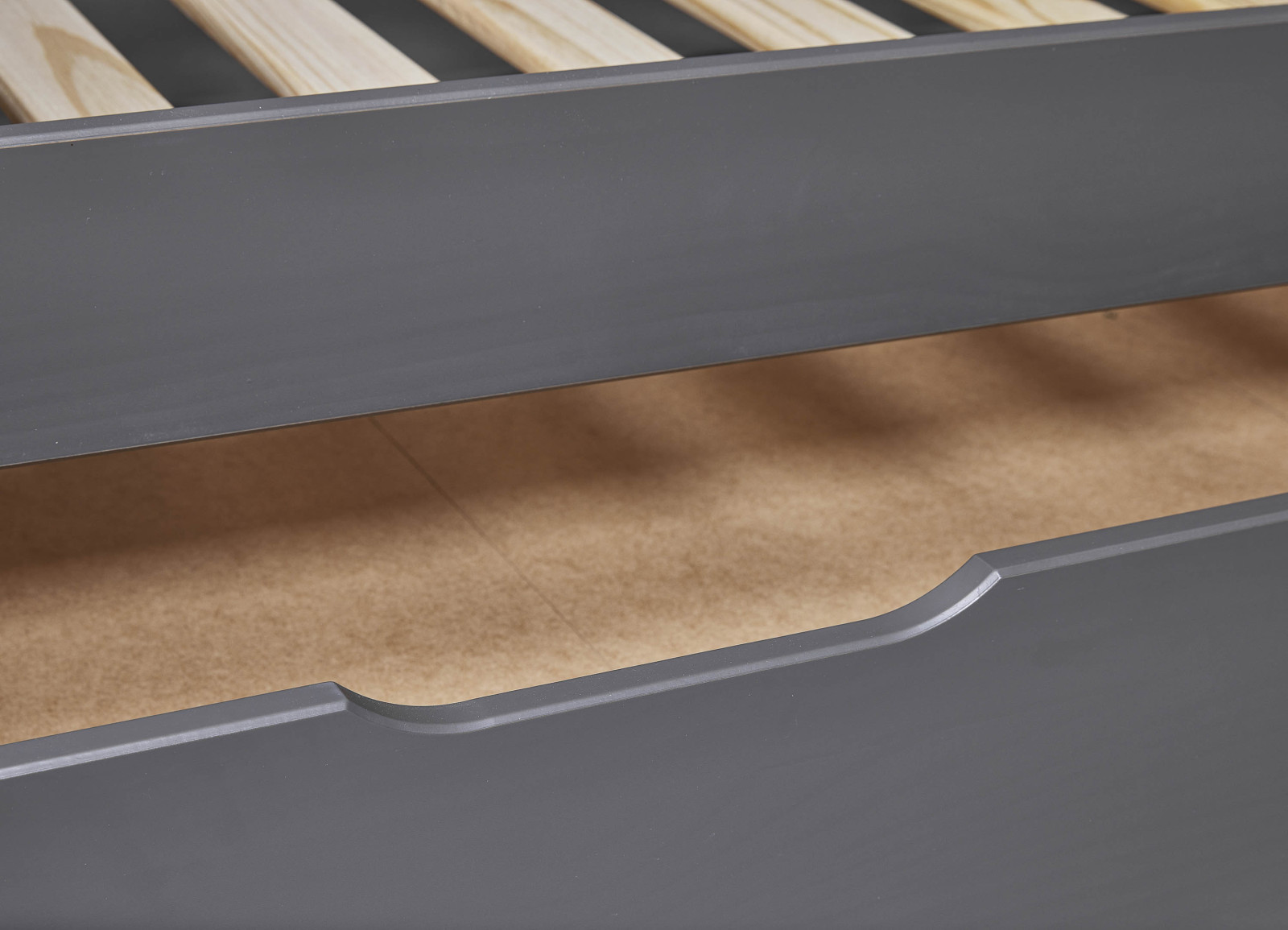 Funktionsbett DREAM - grau - Massivholz - 2x 90x200 cm