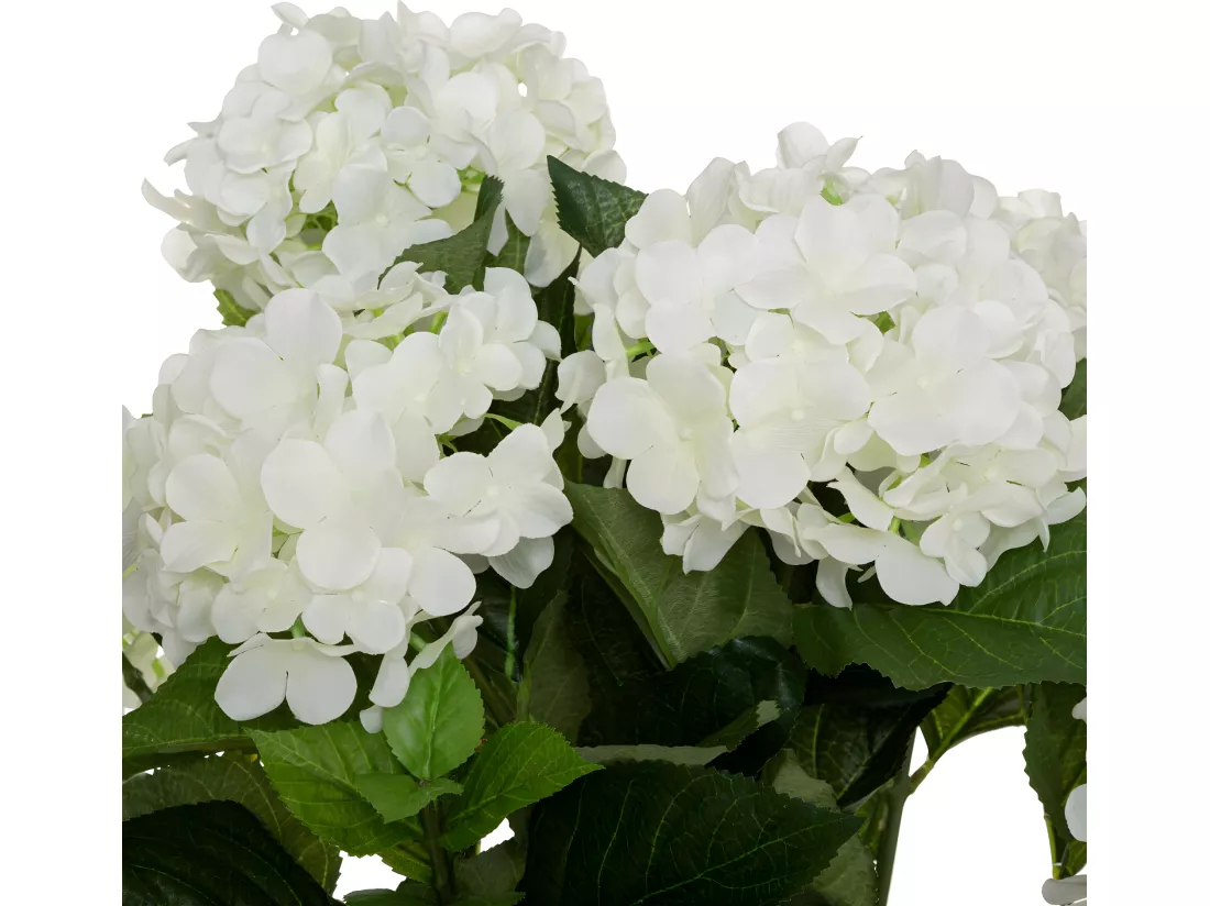 Plante artificielle Hortensia Blanc en pot H 60 cm