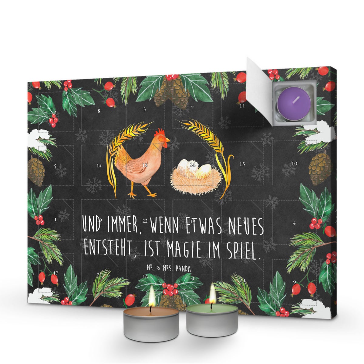 Mr. & Mrs. Panda Geurkaars Adventskalender Chicken Pride - Zwart