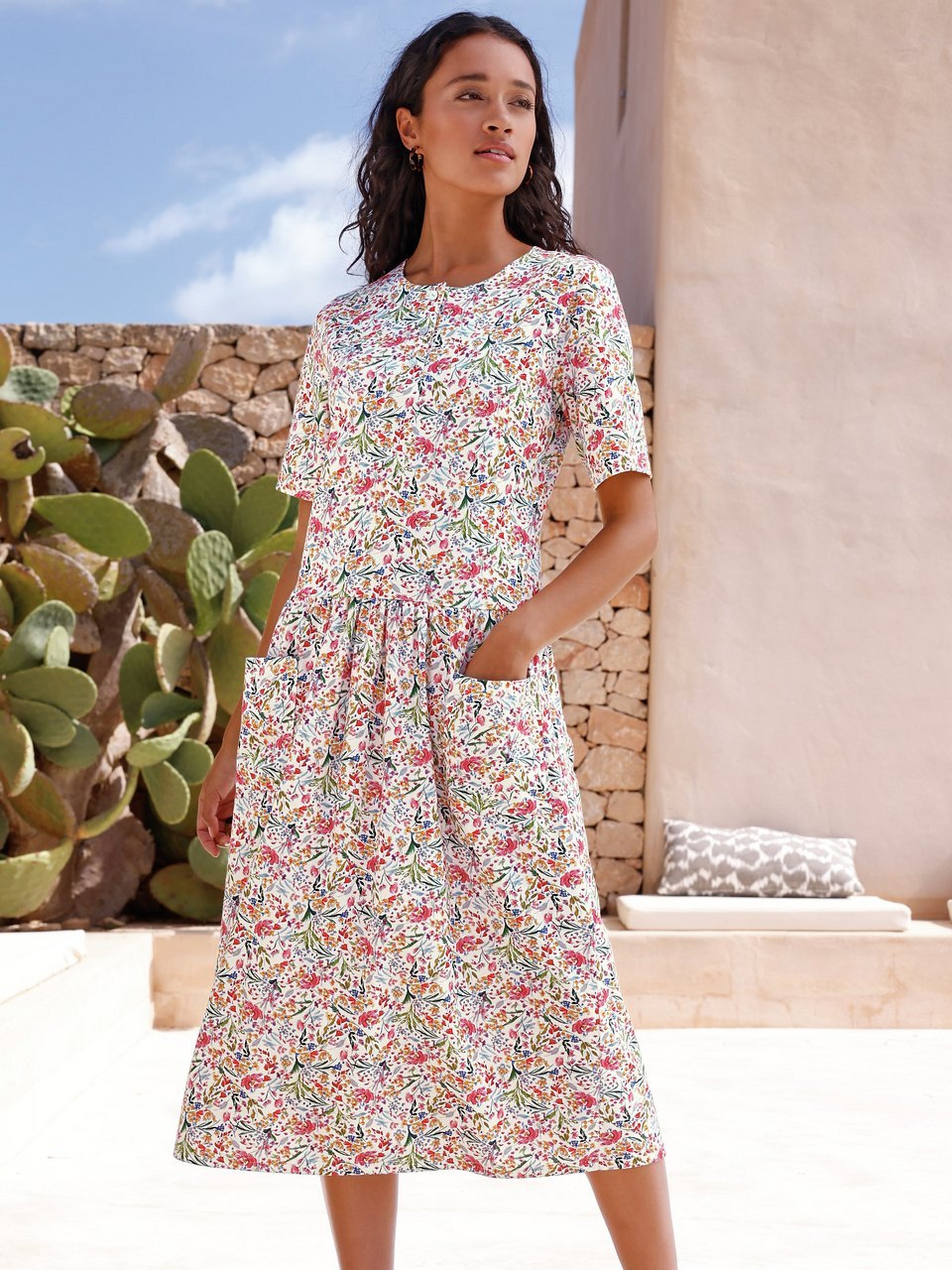 Jerseykleid mit 1/2-Arm