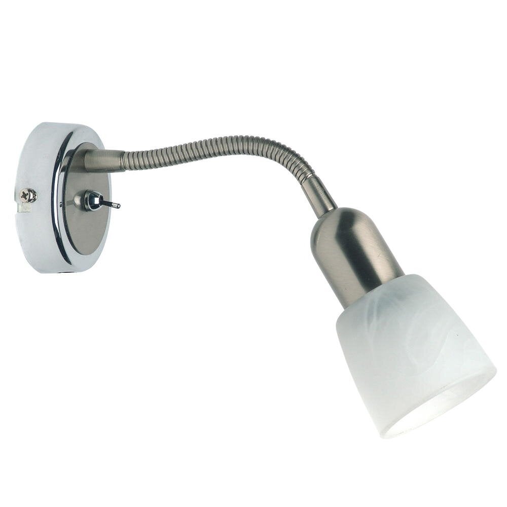 Wandlamp Sofia in zilver en chroom, E14, flexibele arm